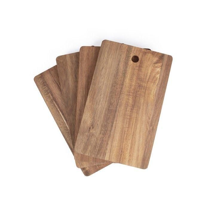 LIVOO Juego de 4 Tablas de Cortar MES152 de Madera de Acacia FSC 22x14 cm con Soporte de Metal 3 LIVOO Juego de 4 Tablas de Cortar MES152 de Madera de Acacia FSC 22x14 cm con Soporte de Metal 3