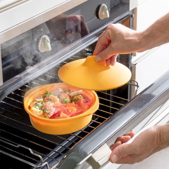 Vaporera de Silicona Multifunción con Recetas Silicotte InnovaGoods 4 Vaporera de Silicona Multifunción con Recetas Silicotte InnovaGoods 4