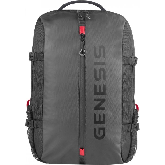 GENESIS Pallad 410 Mochila para Portátil 15.6" Universal, Impermeable, Poliéster 1680D, Senderismo Urbano Negro 1