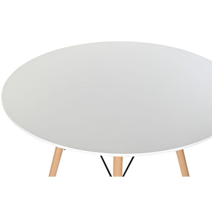 DKD Home Decor Mesa de Comedor Redonda Scandi Urban Shenglong basics, de MDF y Abedul, Desmontable, Blanco y Natural 90x74x90 cm 0 DKD Home Decor Mesa de Comedor Redonda Scandi Urban Shenglong basics, de MDF y Abedul, Desmontable, Blanco y Natural 90x74x90 cm 0