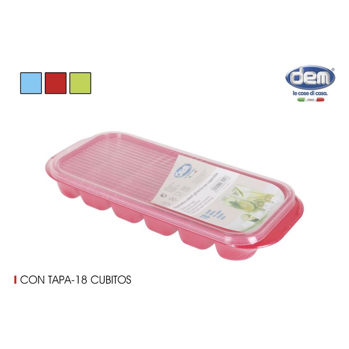 Cubitera Dem 18 cubitos con tapa (24 Unidades) Cubitera Dem 18 cubitos con tapa (24 Unidades)