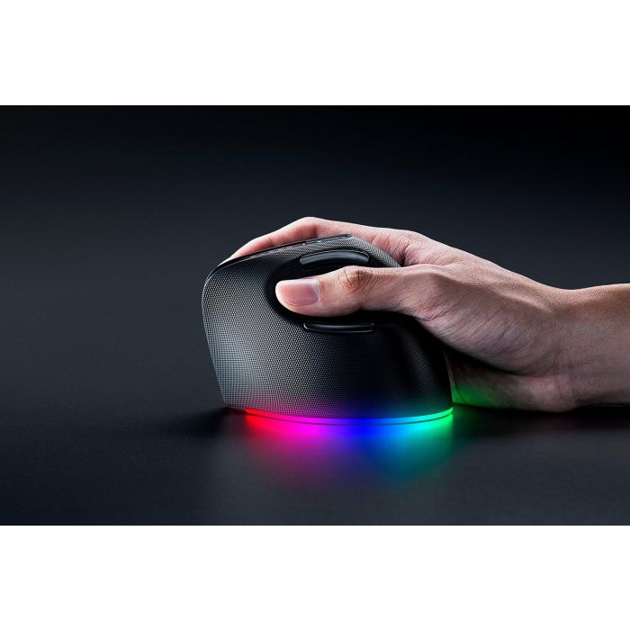 Razer Pro Click V2 Vertical ratón Universal mano derecha RF Wireless + Bluetooth + USB Type-C Óptico 30000 DPI 4 Razer Pro Click V2 Vertical ratón Universal mano derecha RF Wireless + Bluetooth + USB Type-C Óptico 30000 DPI 4