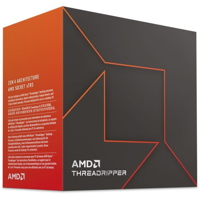 AMD Ryzen Threadripper 7980X Procesador Zen 4 64 núcleos 128 hilos 5.1 GHz Socket sTR5 256 MB L3 Caché