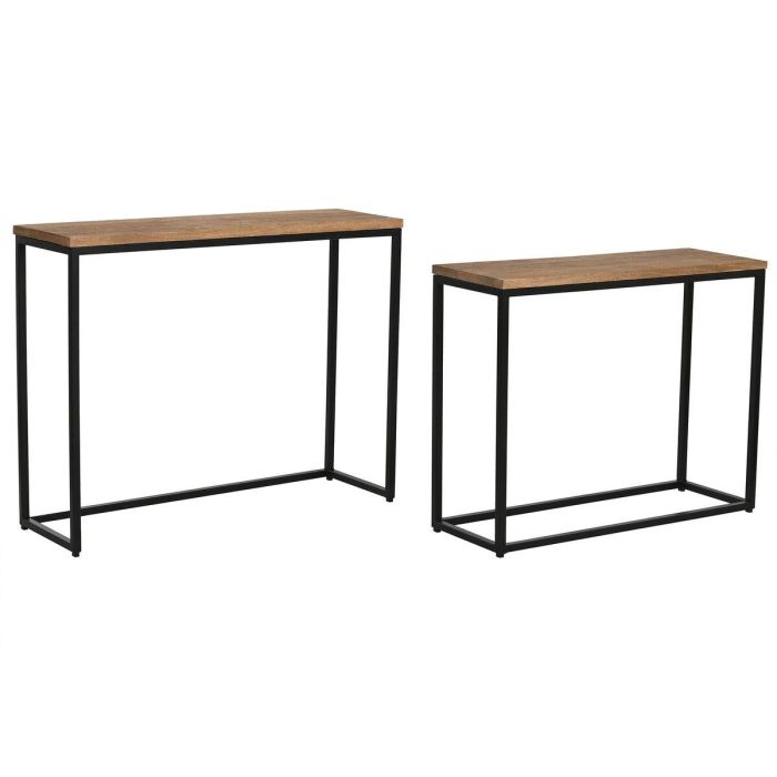Consola Urban DKD Home Decor Marron Negro 30 x 77 x 96 cm Set de 2 4 Consola Urban DKD Home Decor Marron Negro 30 x 77 x 96 cm Set de 2 4