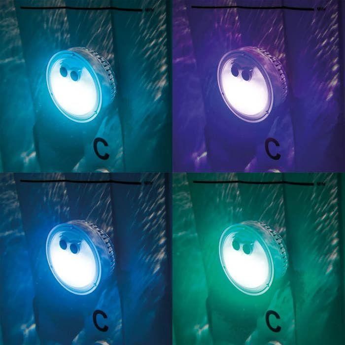 Intex Luz ambiental LED para Spa de Burbujas | 5 Colores: Blanco, Verde, Turquesa, Azul y Púrpura | 2 Modos de Iluminación 3 Intex Luz ambiental LED para Spa de Burbujas | 5 Colores: Blanco, Verde, Turquesa, Azul y Púrpura | 2 Modos de Iluminación 3