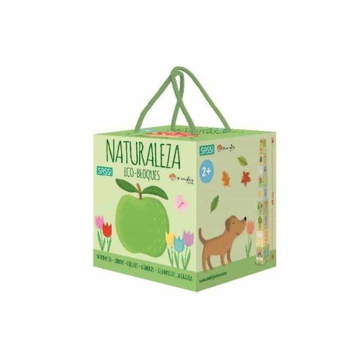 Bloques Y Libro Sassi Manolito Books La Naturalesa - Catalan 10 Piezas (+2 Años)