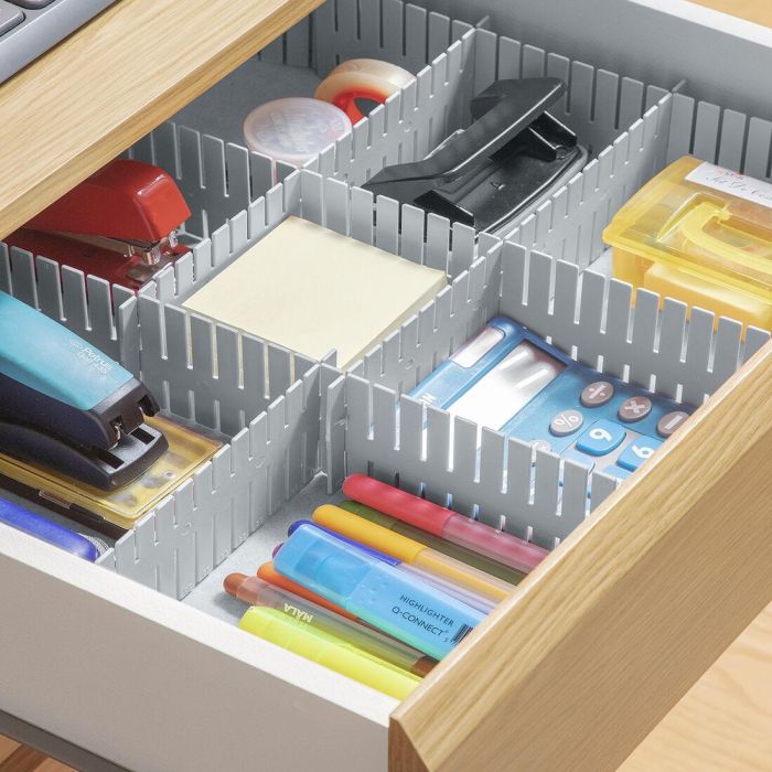 Organizador de Cajones Ajustable Condor InnovaGoods 16 Unidades 8 Organizador de Cajones Ajustable Condor InnovaGoods 16 Unidades 8