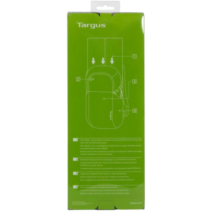 Mochila para Portátil y Tablet Targus Zero Waste Negro 14