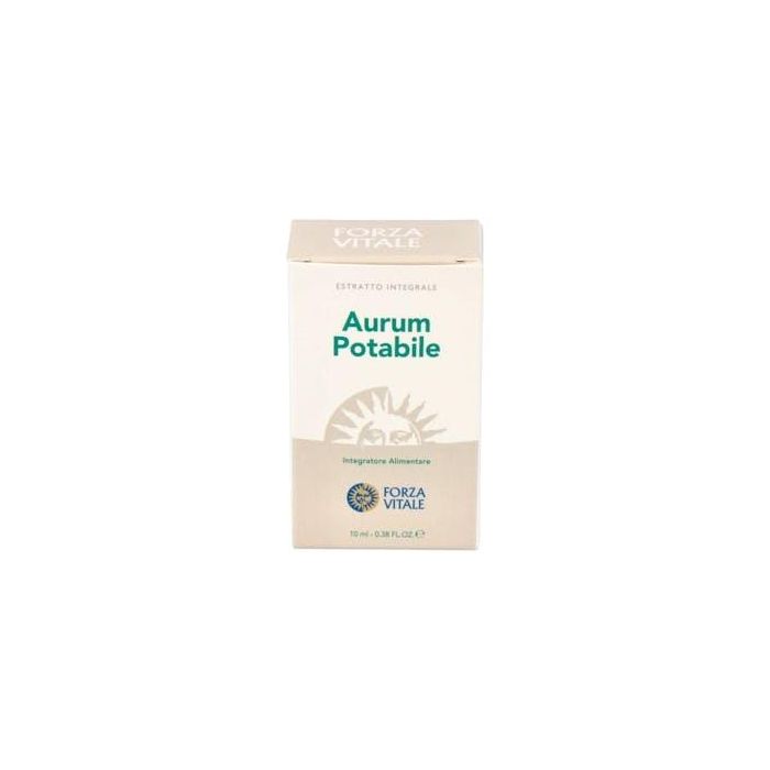 FORZA VITALE Aurum Potable (Oro) Metal Espagírico 10ml - Tónico Adaptógeno Antioxidante Sublingual