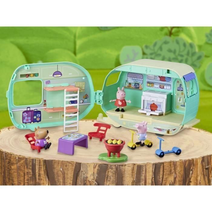 Peppa Pig, La Caravana de Peppa con 3 figuras y 6 accesorios, juguetes preescolares para niñas y niños a partir de 3 años 2 Peppa Pig, La Caravana de Peppa con 3 figuras y 6 accesorios, juguetes preescolares para niñas y niños a partir de 3 años 2