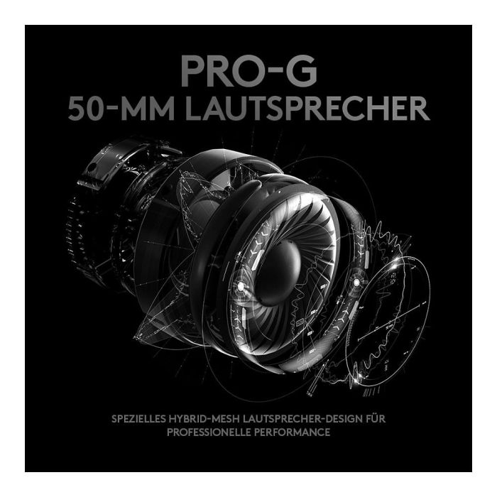 Logitech PRO X Wireless LIGHTSPEED Gaming Headset Inalámbrico para Juegos con Tecnología LIGHTSPEED, Sonido Envolvente 7.1 y Drivers PRO-G 2