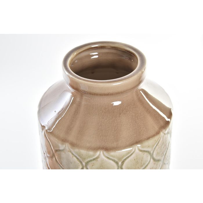 DKD Home Decor Jarrón de Porcelana Scandi Colección Yufuin Verde Naranja 20x35x20 cm (Pack 2 Unidades) 2