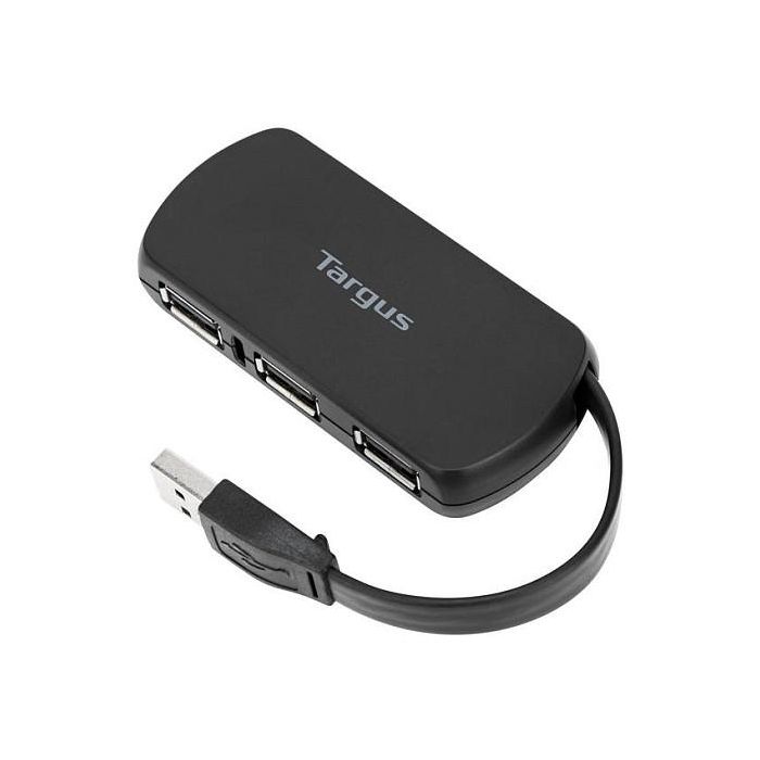 Targus Hub USB 2.0, Concentrador de 4 Puertos Negro