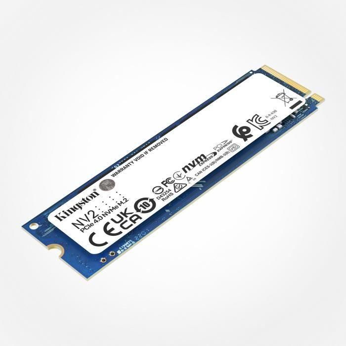 Kingston Technology Hard Disk - SSD NV2 - 500GB Interno - M.2 2280 PCIe 4.0 NVME - BLEU 1 Kingston Technology Hard Disk - SSD NV2 - 500GB Interno - M.2 2280 PCIe 4.0 NVME - BLEU 1