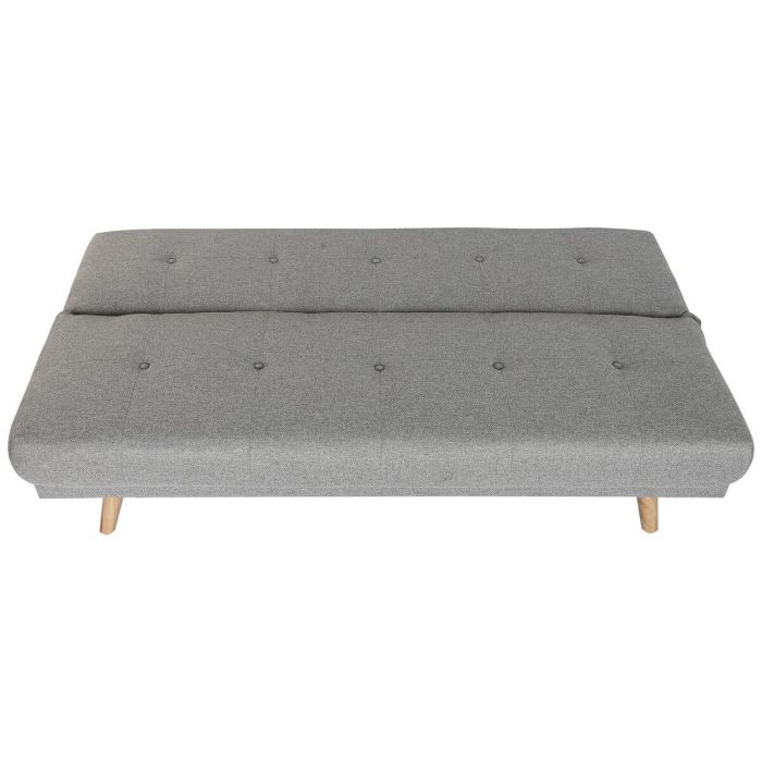 DKD Home Decor Sofá Cama Scandi de Poliéster y Rubberwood Gris 80 x 76 x 172 cm 3