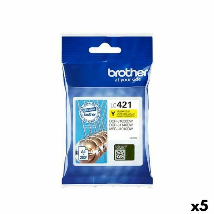 Cartucho de Tinta Original Brother MFC-J1010DW / DCP-J1050DW Amarillo (5 Unidades) Cartucho de Tinta Original Brother MFC-J1010DW / DCP-J1050DW Amarillo (5 Unidades)