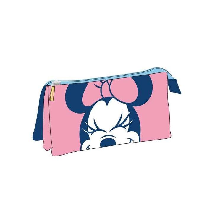 Estuche portatodo 3 compartimentos minnie 22.5 x 21.5 x 2.0 cm