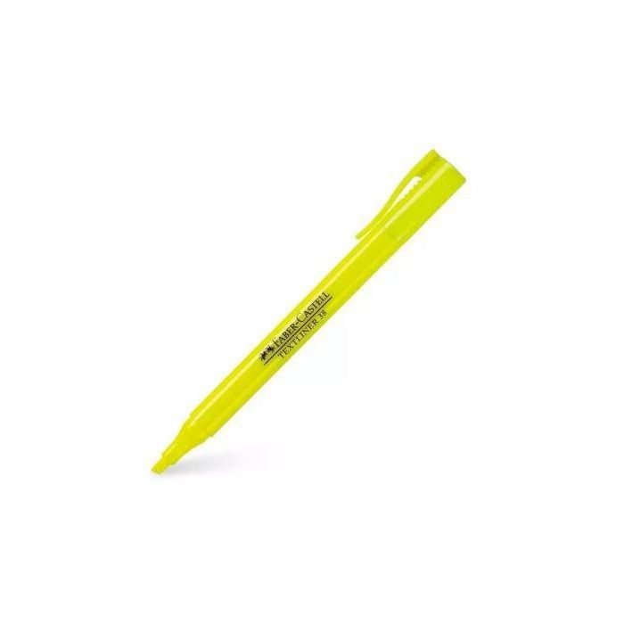 Faber Castell Marcador Fluorescente Textliner 38 Amarillo - Set de 10 unidades (Set de 10)