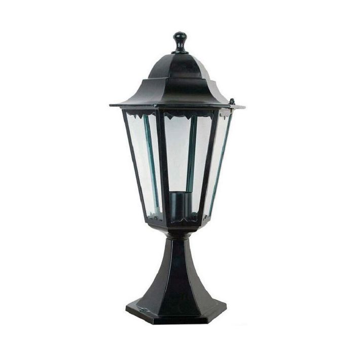 Farol de aluminio y cristal sobremuro color negro modelo marsella Farol de aluminio y cristal sobremuro color negro modelo marsella