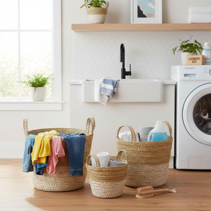 Inde Cesta Cónica Seagrass con Asas 30.5 x 34.1 x 30.3 cm 5 Inde Cesta Cónica Seagrass con Asas 30.5 x 34.1 x 30.3 cm 5