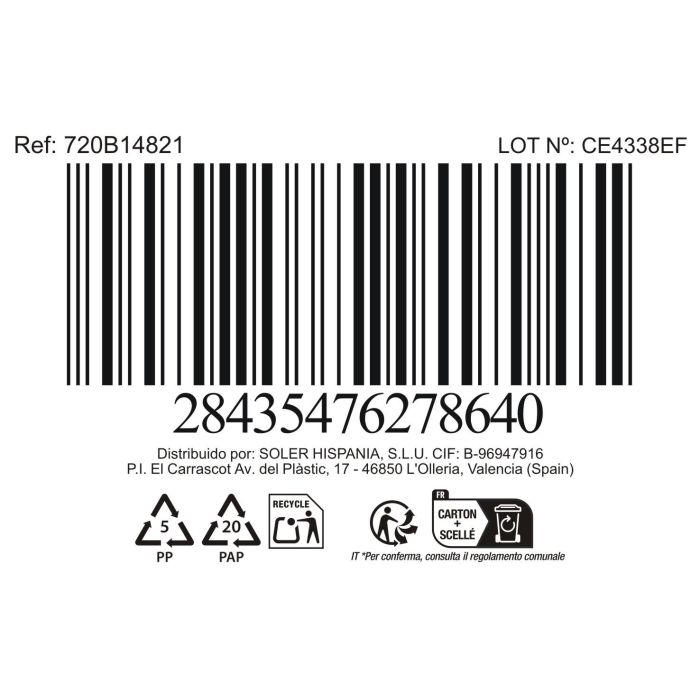 La Mediterranea Bol Aperitivo Cuadrado Pica-Pica Blue 10.4 x 5.3 cm (24 Unidades)