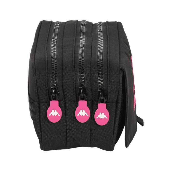 Portatodo Triple Kappa Black and pink Negro (21,5 x 10 x 8 cm) 2