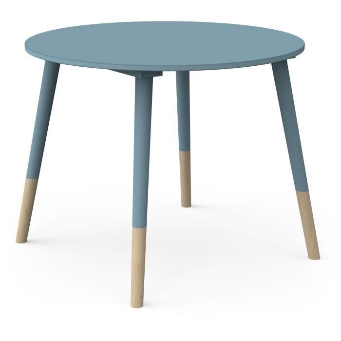 Conjunto de 1 mesa + 2 sillas FIRMIANA - Estilo escandinavo - colores: azul tormenta y madera natural - DEMEYERE 4 Conjunto de 1 mesa + 2 sillas FIRMIANA - Estilo escandinavo - colores: azul tormenta y madera natural - DEMEYERE 4