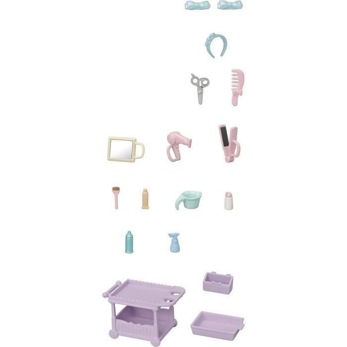 Sylvanian Families Mamá Poni - Set de Muñeca y Kit de Peinado con Carrito de Accesorios para Crear Peinados y Estilos Únicos (17 Piezas) 3