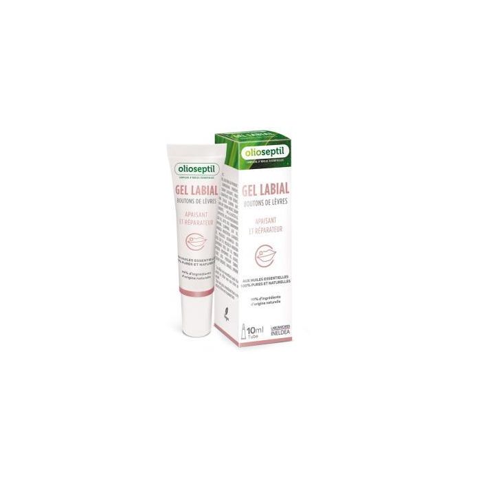 Olioseptil Gel Labial con Aceites Esenciales 10ml - Calma y Repara con Ravintsara, Niaouli, TeaTree, Menta, Lavanda y Aloe Vera