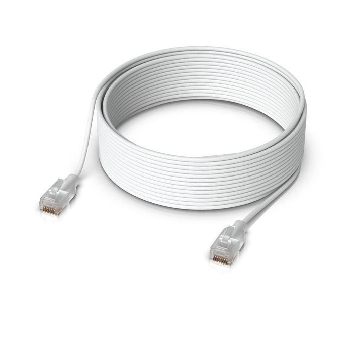 Ubiquiti UniFi Etherlighting Cable de Parche Ultrafino Blanco 15m, 2.9mm, diseñado para efectos Etherlighting con Pro Max Switching 2