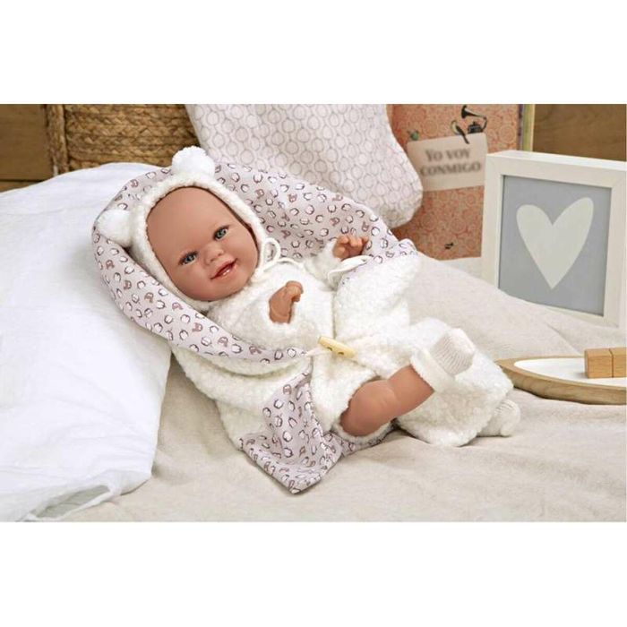 Muñeca elegance 35 cm babyto blanco c/manta (muñeco de peso) 7