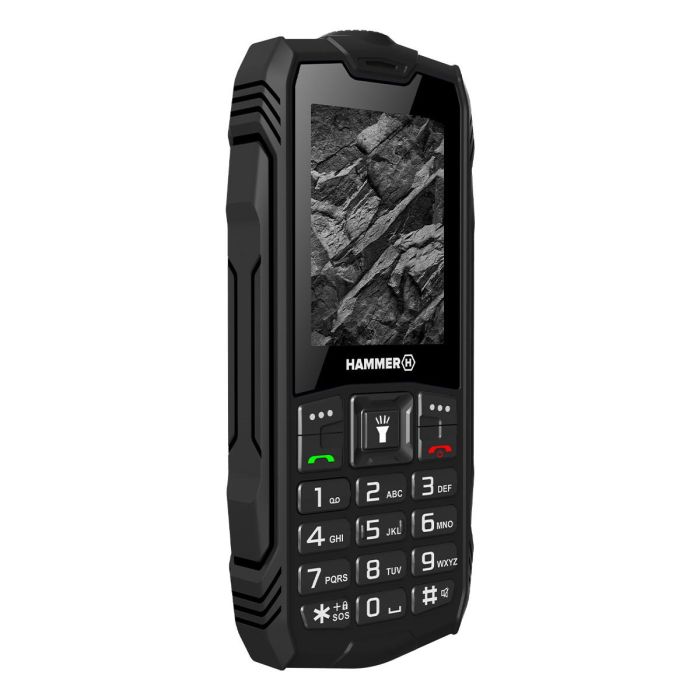 Hammer Rock - Teléfono Móvil Rugerizado IP68 Resistente Agua/Polvo 2.4", Dual SIM, Batería 1800 mAh, Linterna Potente, MicroSD 32 GB, Color Negro Hammer Rock - Teléfono Móvil Rugerizado IP68 Resistente Agua/Polvo 2.4", Dual SIM, Batería 1800 mAh, Linterna Potente, MicroSD 32 GB, Color Negro