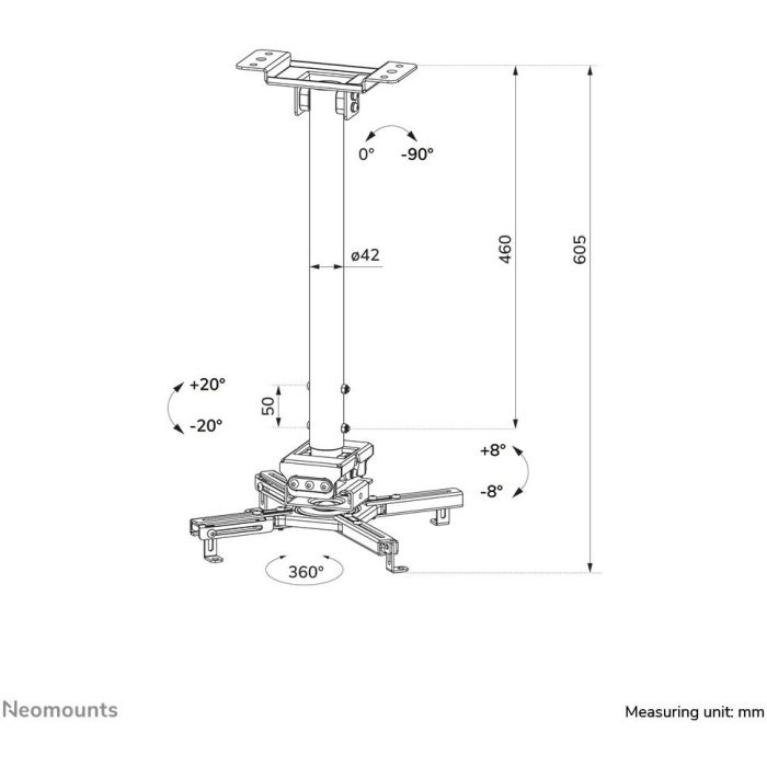 Proyector Neomounts CL25-540BL1 8 Proyector Neomounts CL25-540BL1 8