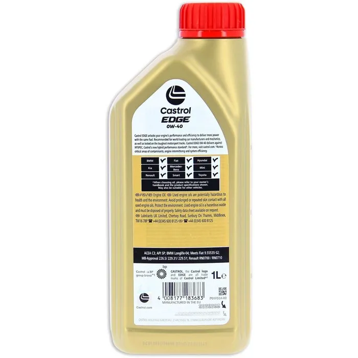 Castrol EDGE 0W-40 Aceite de motor 1L 2