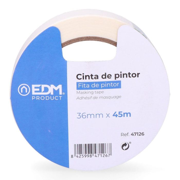 Edm Cinta de pintor 45m x 36mm "kreep" 0 Edm Cinta de pintor 45m x 36mm "kreep" 0