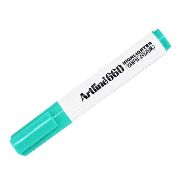 Rotulador Artline Fluorescente Ek-660 Verde Pastel Punta Biselada 12 unidades 2