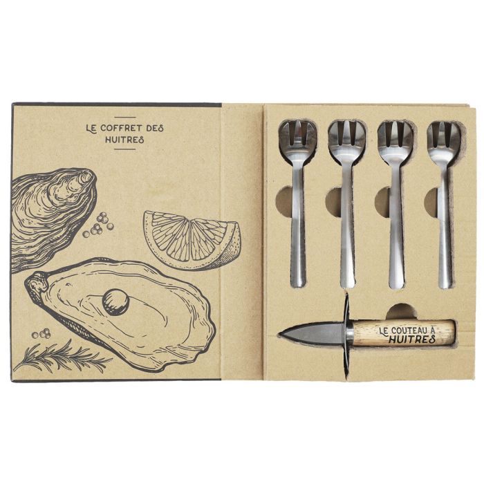 Kit ostras - cuchillo y tenedor x4