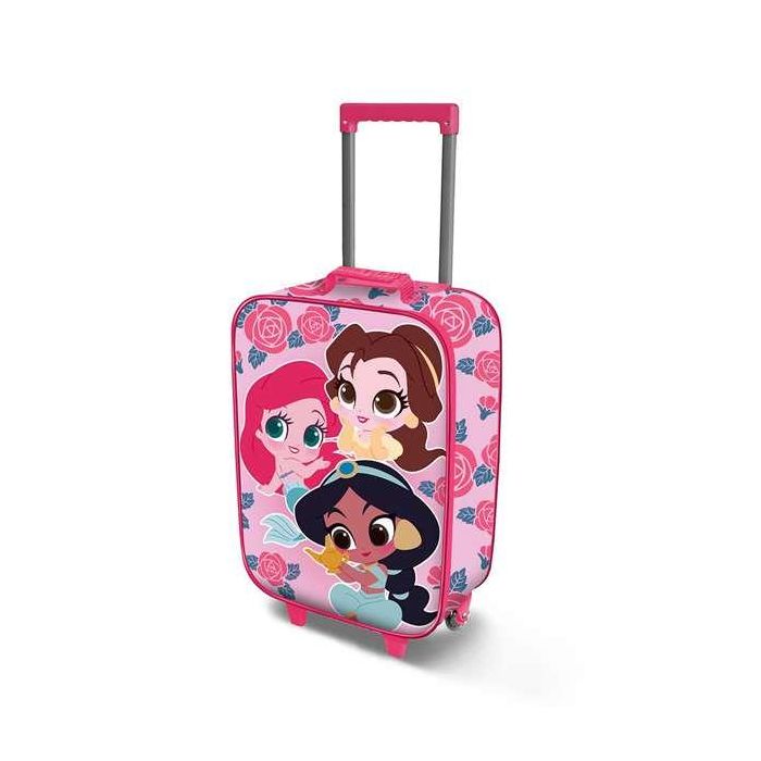 Karactermania Maleta Trolley soft 3D Princesas Disney Flowers 33x17x52 cm para niñas +3 años