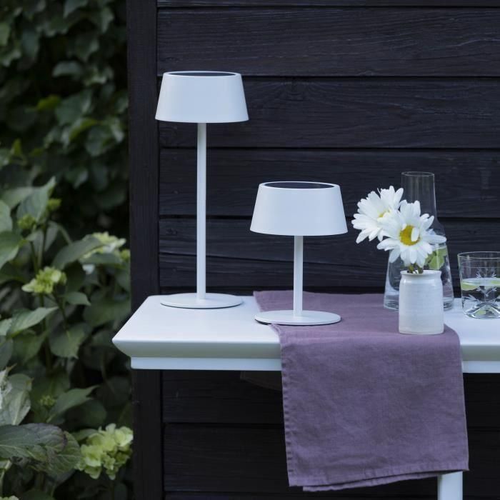 Lámpara de mesa para exterior - BRILLIANT - PICCO - LED y solar - Metal y plástico - 5 W - Blanco 2 Lámpara de mesa para exterior - BRILLIANT - PICCO - LED y solar - Metal y plástico - 5 W - Blanco 2