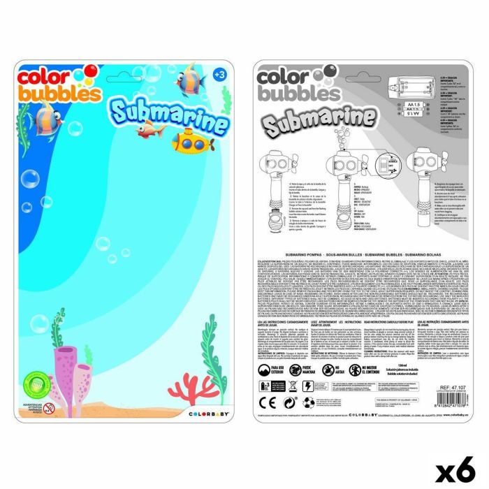 Juego de Pompas de Jabón Colorbaby 14 x 28 x 7,5 cm (6 Unidades) Juego de Pompas de Jabón Colorbaby 14 x 28 x 7,5 cm (6 Unidades)