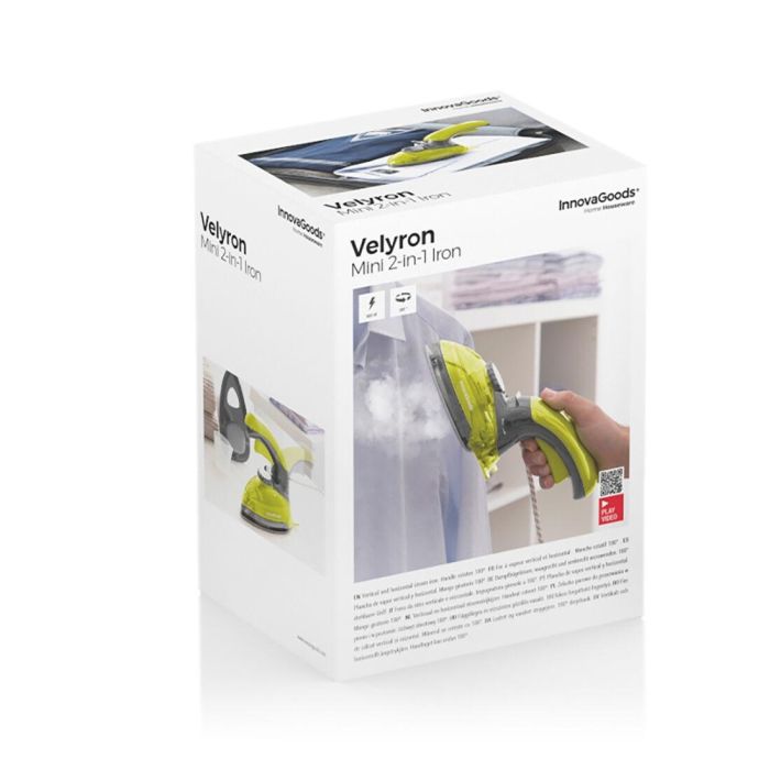 Mini Plancha de Vapor Vertical y Horizontal 2 en 1 Velyron InnovaGoods 800 W 1