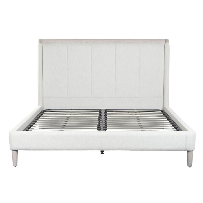 Cama Home ESPRIT Gris claro 196 x 223 x 135 cm 1 Cama Home ESPRIT Gris claro 196 x 223 x 135 cm 1