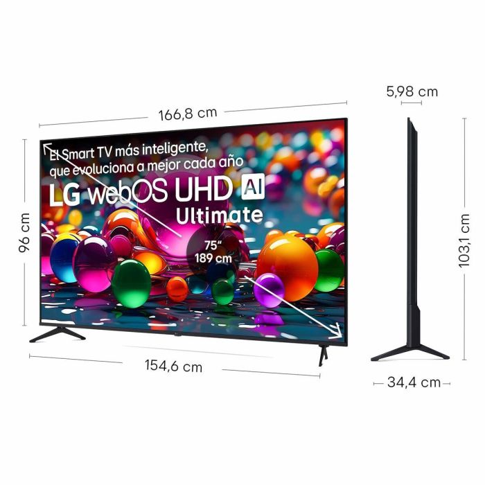 LG 75UA75006LA Smart TV 75" 4K UHD LED Wifi Negro 19 LG 75UA75006LA Smart TV 75" 4K UHD LED Wifi Negro 19