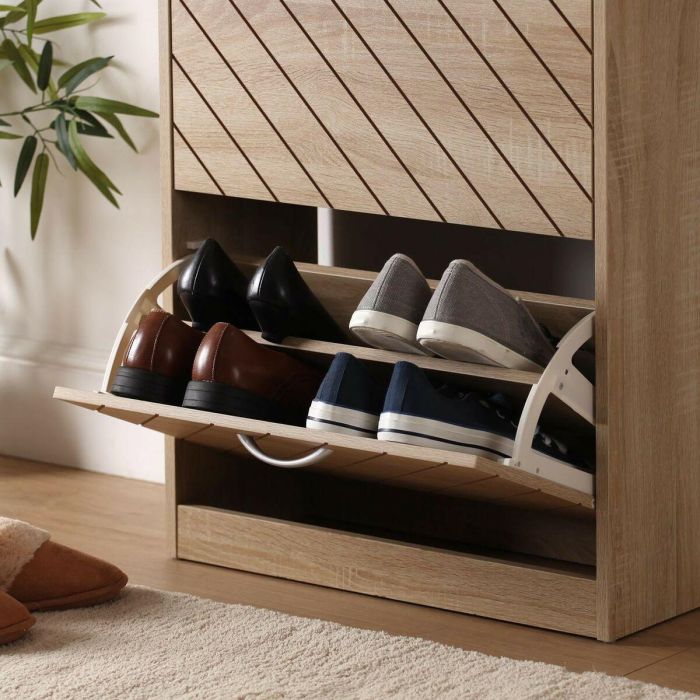 Zapatero Niall Claro 2 Cajones Versa 24x74.5x57 cm Madera MDF 3 Zapatero Niall Claro 2 Cajones Versa 24x74.5x57 cm Madera MDF 3