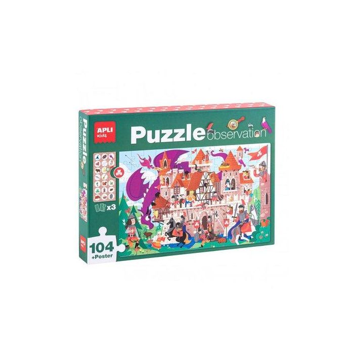 Puzle Educativo Apli Kids 104 Piezas Observation Castillo