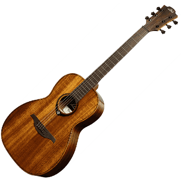 LAG Guitarra Acústica Parlor A/E Tramontane 98 Caoba Sólida Electroacústica 3