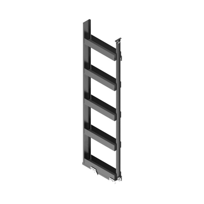 Menage Confort Columna Botellero Extraíble Nova Flat Modulo 150, 5 Estantes, Cierre Amortiguado, Acero Antracita para Cocina Menage Confort Columna Botellero Extraíble Nova Flat Modulo 150, 5 Estantes, Cierre Amortiguado, Acero Antracita para Cocina