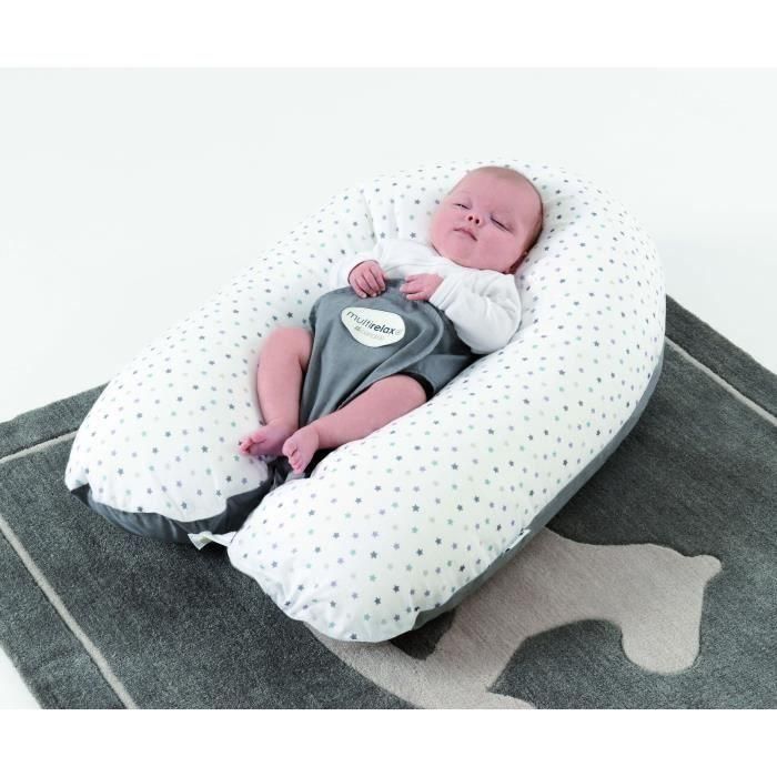 Almohada de maternidad - CANDIDE - Multirelax - Poliéster / Algodón - Gris / Estrellas 3 Almohada de maternidad - CANDIDE - Multirelax - Poliéster / Algodón - Gris / Estrellas 3