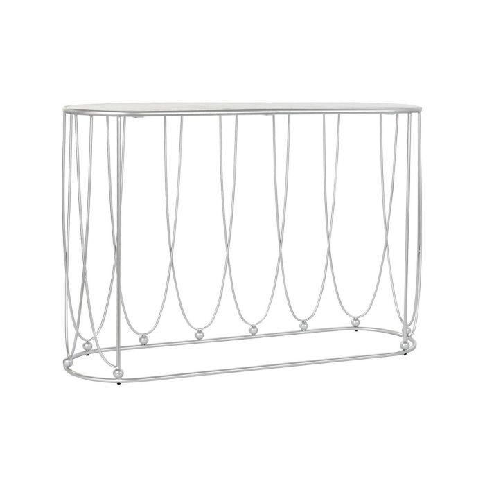 Consola Chic DKD Home Decor Blanco Plateado 35 x 78 x 115 cm 4 Consola Chic DKD Home Decor Blanco Plateado 35 x 78 x 115 cm 4