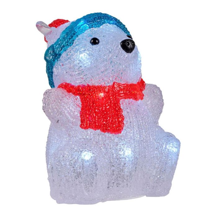 Lumineo Figura acrílica LED para interior 13x10x16cm, 16 LEDs, modelos surtidos (reno, santa, muñeco de nieve, oso) 8